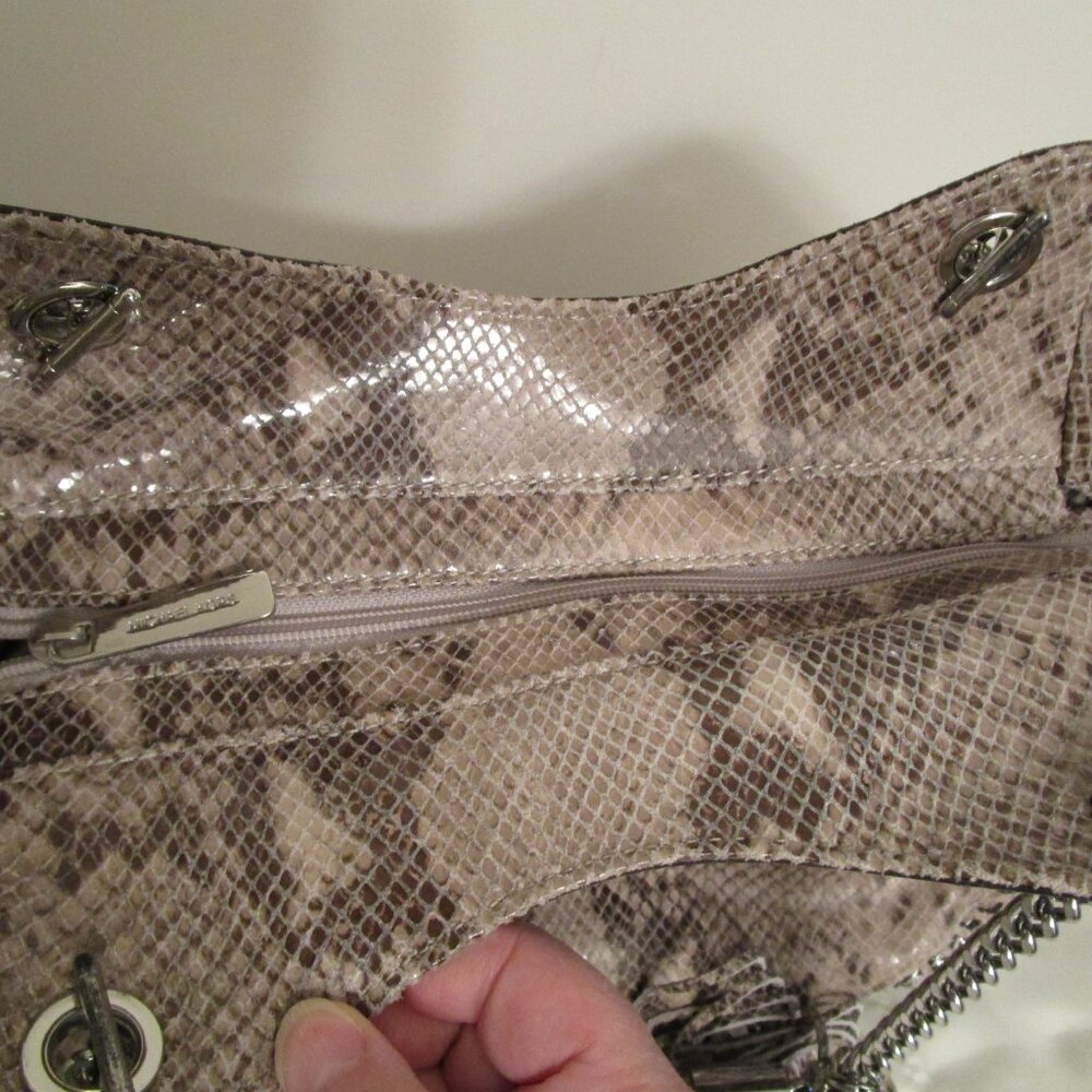 Michael Kors Chelsea Python-Embossed Shoulder Tote - image 7